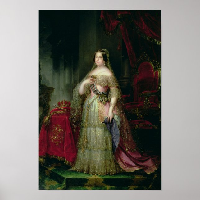 Queen Isabella II av Spanien Poster (Framsidan)