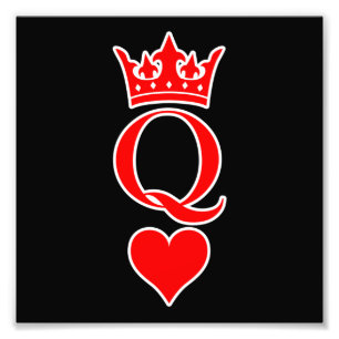 Queen Kärlek Valentine Romantic Valentines day Cou Fototryck
