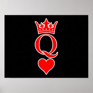 Queen Kärlek Valentine Romantic Valentines day Cou Poster