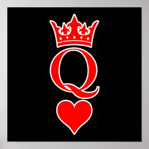 Queen Kärlek Valentine Romantic Valentines day Cou Poster