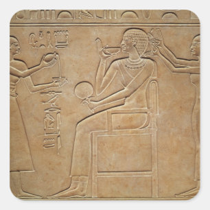 Queen Kawit på hennes toalett Fyrkantigt Klistermärke