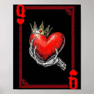 Queen King Of Hearts spelkort Matchande par Poster