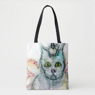 Queen Kitten Tote Bag Tygkasse