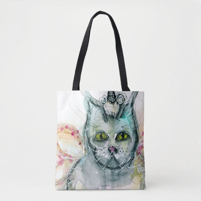Queen Kitten Tote Bag Tygkasse (Framsida)