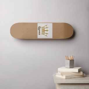 Queen /Krona Design Mini Skateboard Bräda 18,5 Cm