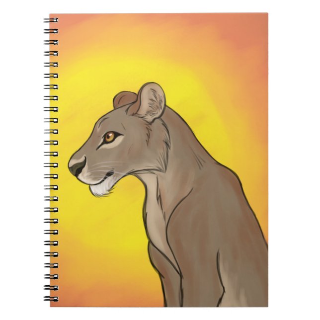 Queen Lioness Anteckningsbok Med Spiral (Framsidan)