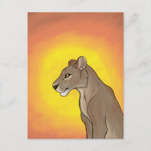 Queen Lioness Vykort