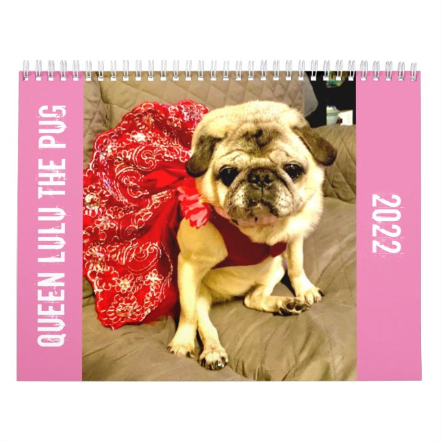 Queen Lulu the Pug 2022 Calendar Kalender (Omslag)