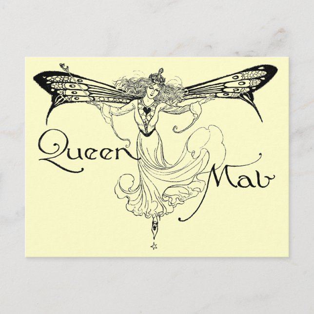 Queen Mab Fairy Vykort (Framsida)