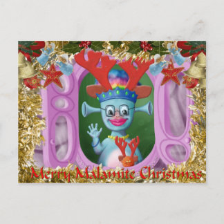 Queen Mabel & Cedric. God jul! Helg Vykort