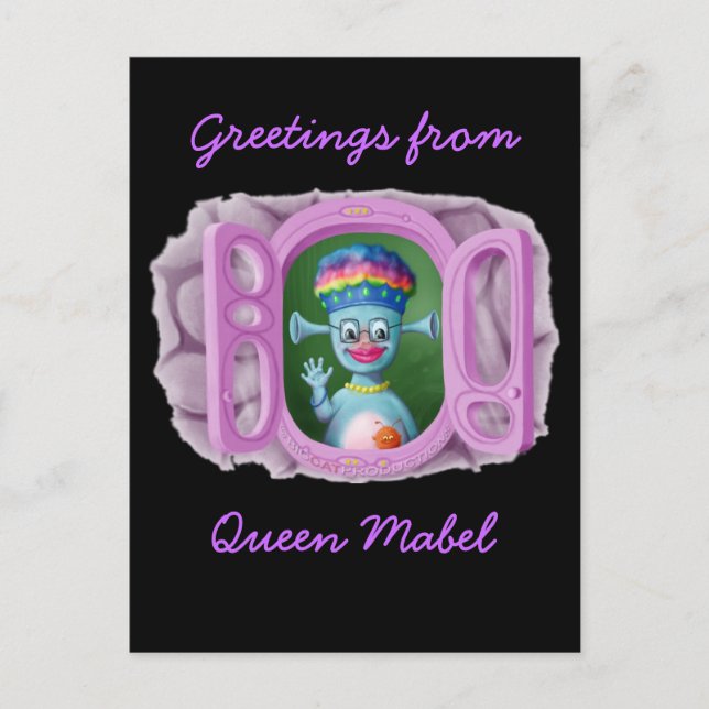 Queen Mabel & Cedric Vykort (Framsida)