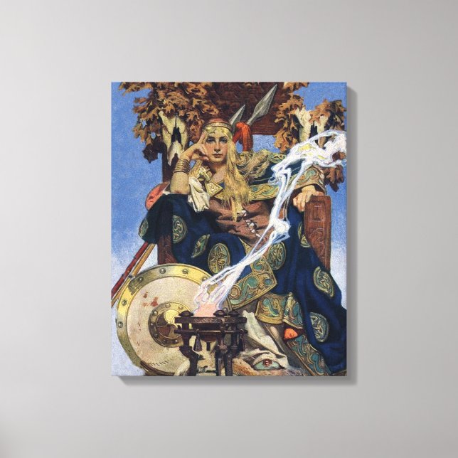 Queen Maeve Warrior Princess Fantasy Art Canvastryck (Framsida)