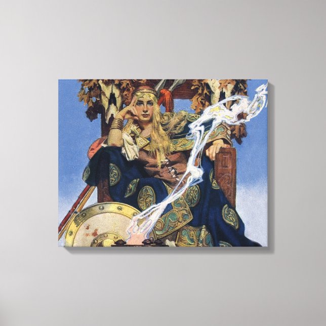 Queen Maeve Warrior Princess Fantasy Art Canvastryck (Framsida)