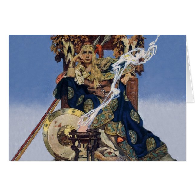 Queen Maeve Warrior Princess Fantasy Art Hälsningskort (Framsidan Horizontal)