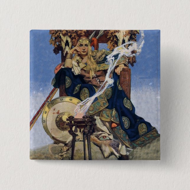 Queen Maeve Warrior Princess Fantasy Art Knapp (Framsida)