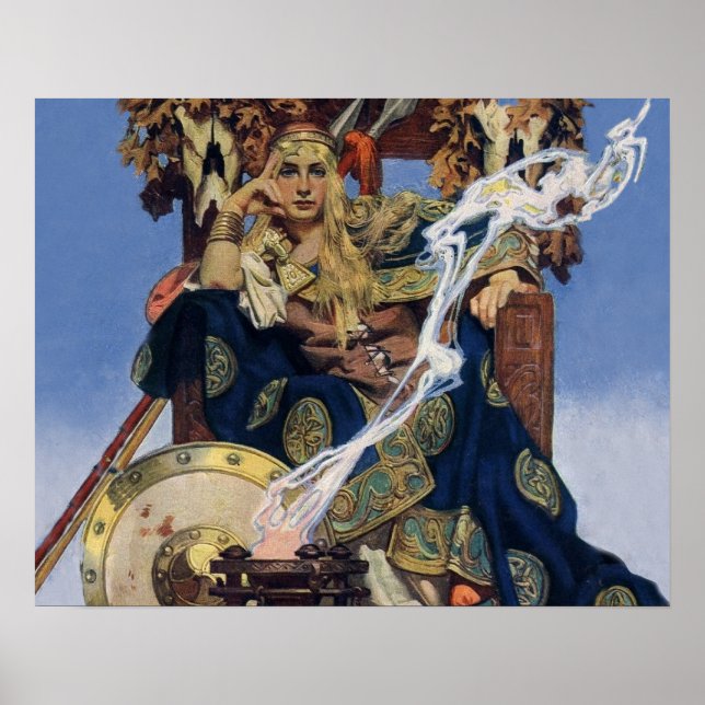 Queen Maeve Warrior Princess Fantasy Art Poster (Framsidan)