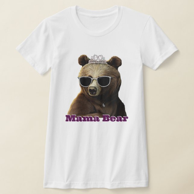 Queen Mamma Bear T Shirt (Laydown)