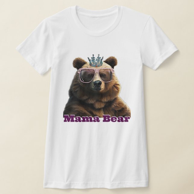 Queen Mamma Bear T Shirt (Laydown)