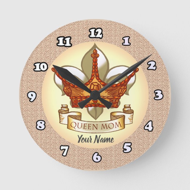 Queen Mamma Clock Rund Klocka (Framsida)