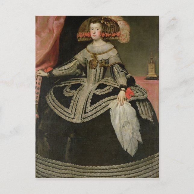Queen Maria Anna of Austria , c. 1652 Vykort (Framsida)