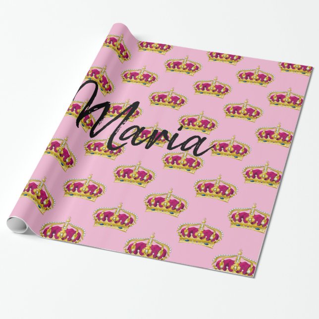Queen Maria Wrapping Papper Presentpapper (Utrullad)