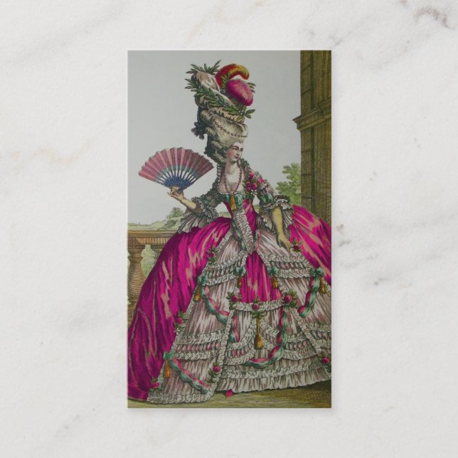 Queen Marie Antoinette ~ Affärskort Visitkort (Framsida)
