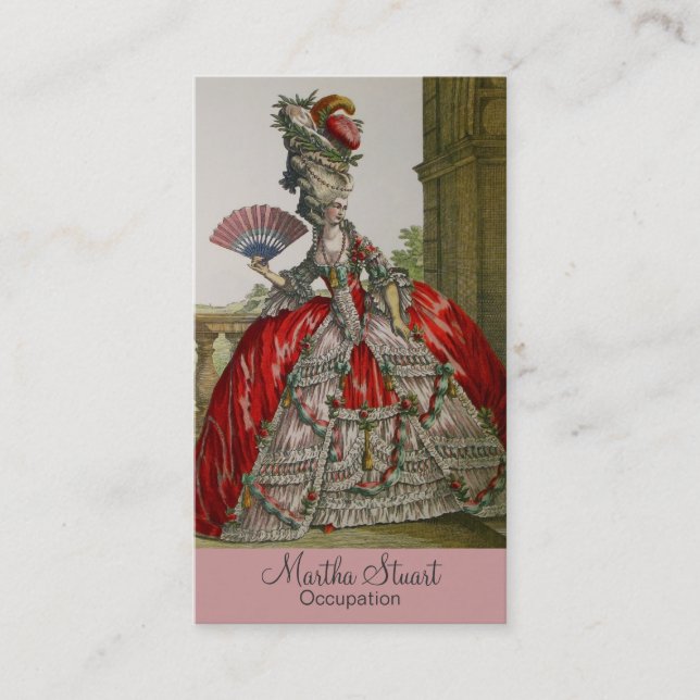 Queen Marie Antoinette ~ Affärskort Visitkort (Framsida)