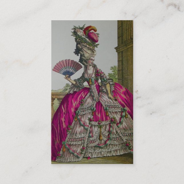 Queen Marie Antoinette ~ Affärskort Visitkort (Framsida)