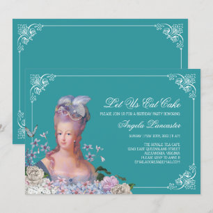 Queen Marie Antoinette Let us Eat Cake Party Inbjudningar