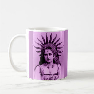 Queen Marie of Rumänien as Sol Queen - lavender Kaffemugg