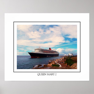 Queen Mary 2 Cruise Frakt Poster