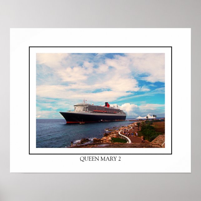 Queen Mary 2 Cruise Frakt Poster (Framsidan)