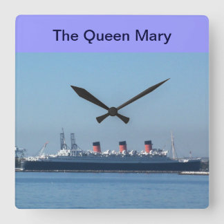 Queen Mary i Long Beach, California Wall Clock Fyrkantig Klocka