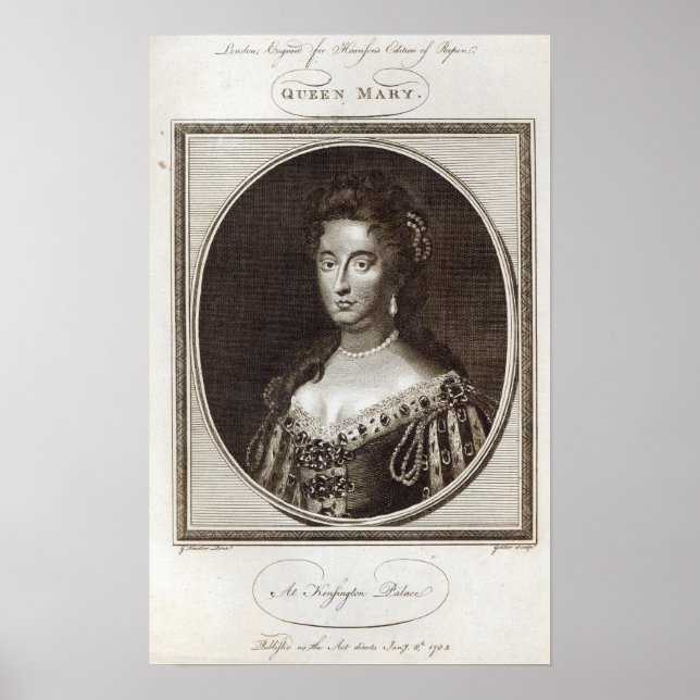 Queen Mary vid Kensington Palace Poster (Framsidan)