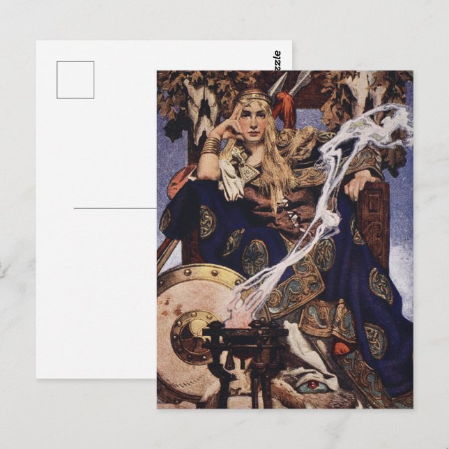 Queen Medb Celtic Mythology by J.C. Leyendecker Vykort (Fram/baksida)