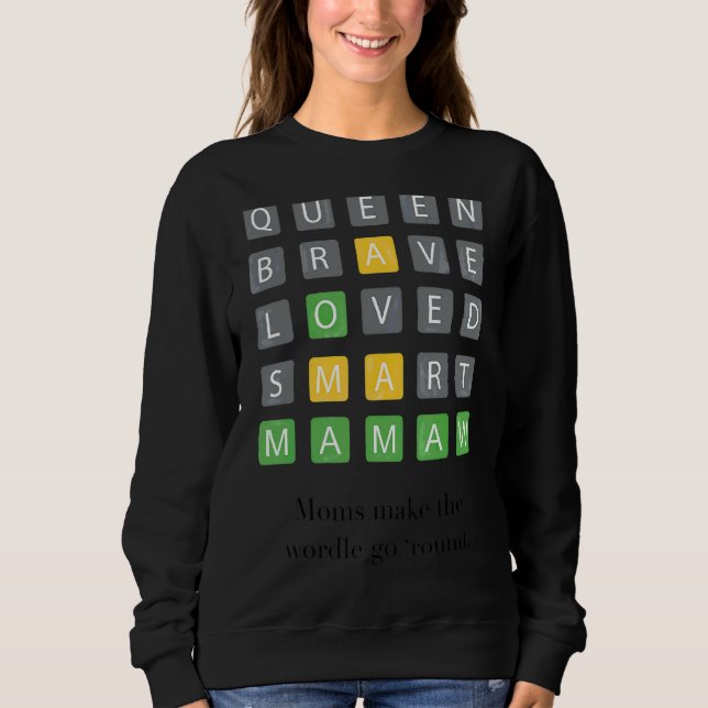 Queen Modig Loved Smart Ord Mamaw Mors dag T Shirt (Framsida)