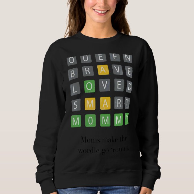 Queen Modig Loved Smart Ord Mamma Mors dag T Shirt (Framsida)