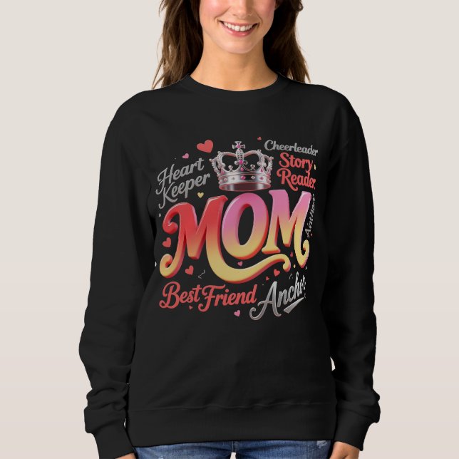 Queen Mom Gradient Crown Tribute T Shirt (Framsida)