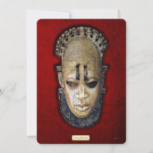 Queen Mor Idia - Ivory Edo Mask on Red Velvet