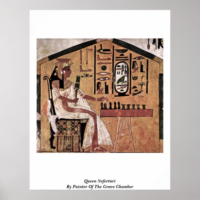 Queen Nefertari av Painter de Grave House Poster (Framsidan)