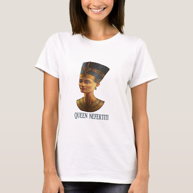 Queen Nefertiti Ancient Egyptens presentdesign T Shirt (Framsida)