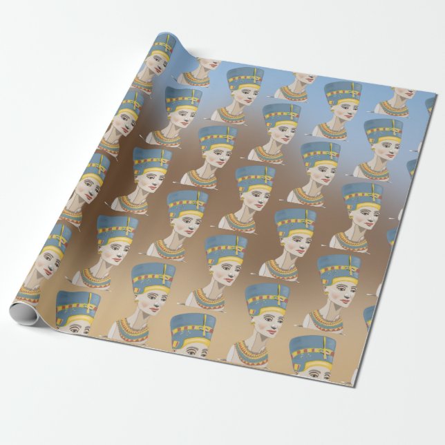 Queen Nefertiti mot Pyramids Presentpapper (Utrullad)