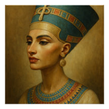 Queen Nefertiti Poster - Classic Egyptian Elegance