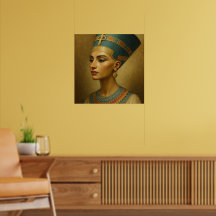 Queen Nefertiti Poster - det egyptiska Royalet Por