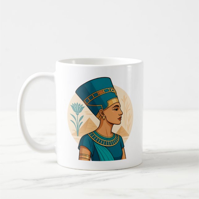Queen Nefertiti - Timless Beauty of Ancient Legac Kaffemugg (Vänster)