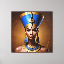 "Queen Nefertiti" Vackert Ancient African Queen Canvastryck