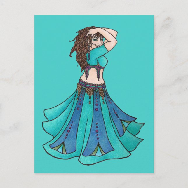 Queen of Beledi Belly Dancer Vykort (Framsida)