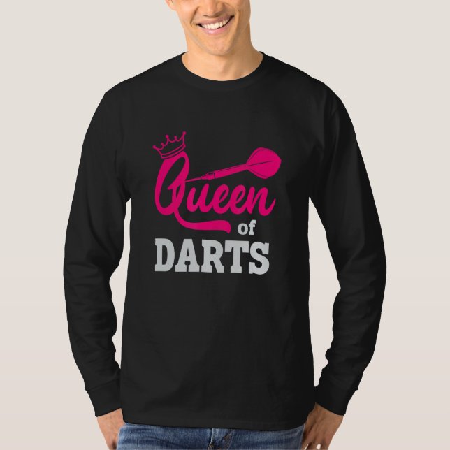 Queen of Darts Dart Player T Shirt (Framsida)