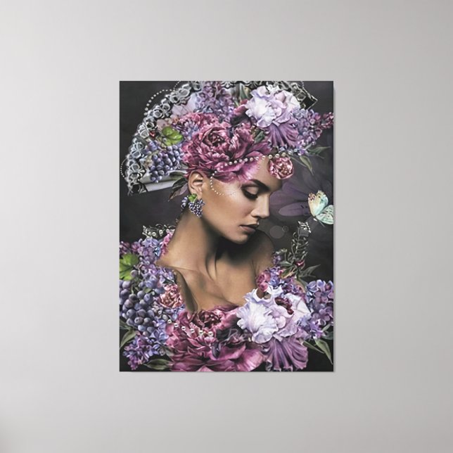 Queen of Flowers Canvastryck (Framsida)