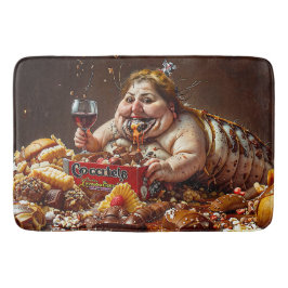 "Queen of Gluttonous Decay" Colorful Porträtt Badrumsmatta